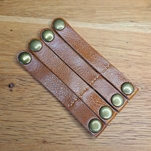 Purse or belt leather repair loops/snaps/extenders/keepers x4